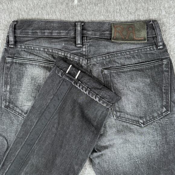RRL Selvedge Jeans‎ Men's 28x30 Black Japanese Denim Straight Leg Faded USA - Picture 1 of 15